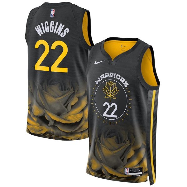 Camiseta NBA 2022-23 Nike City Edition Swingman Golden State Warriors Andrew Wiggins Negro - Unisex - Tienda oficial de camisetas de la NBA