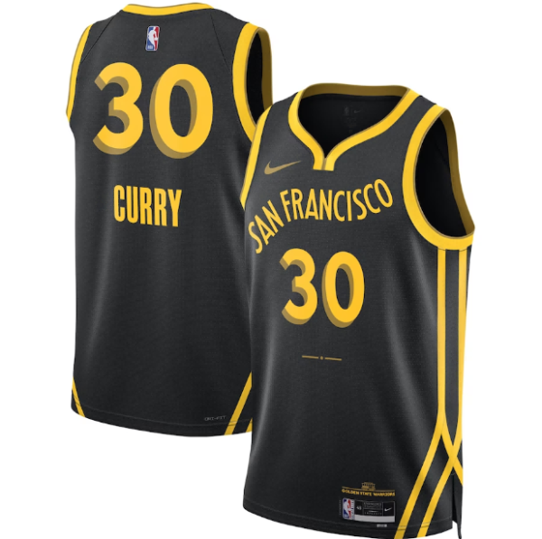 Camiseta NBA Nike 2023-24 City Edition Swingman Golden State Stephen Curry Negro - Unisex - Tienda oficial de camisetas de la NBA
