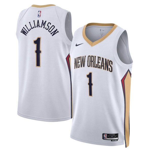 Camiseta NBA Nike Association Edition Swingman New Orleans Pelicans Zion Williamson Blanco - Unisex - Tienda oficial de camisetas de la NBA