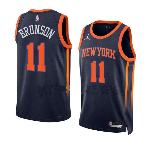 Camiseta NBA Jordan Statement Edition Swingman New York Knicks Jalen Brunson Azul Marino - Unisex - Tienda oficial de camisetas de la NBA