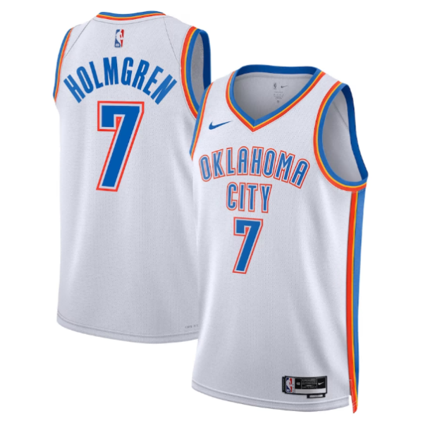 Camiseta NBA Nike Association Edition Swingman Oklahoma City Thunder Chet Holmgren Blanco - Unisex - Tienda oficial de camisetas de la NBA