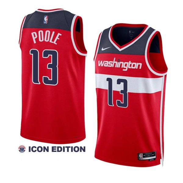 Camiseta NBA Nike Icon Edition Swingman Washington Wizards Jordan Poole Rojo - Unisex - Tienda oficial de camisetas de la NBA